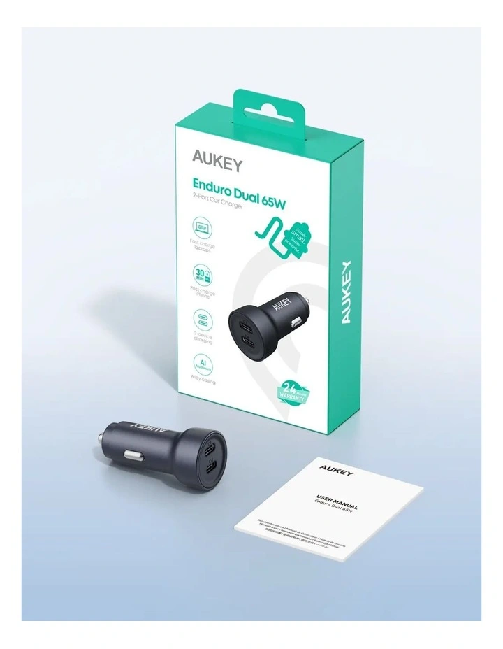 AUKEY CC-Y23 Enduro Dual 65W 2-Port Car Charger image 6