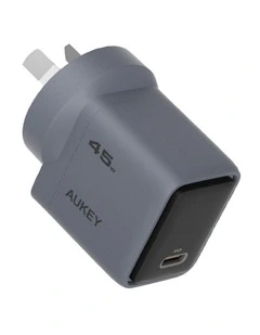 AUKEY PA-C2 Comet 45W PD GaN USB-C Fast Wall Charger.