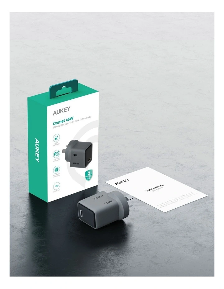 AUKEY PA-C2 Comet 45W PD GaN USB-C Fast Wall Charger. image 7