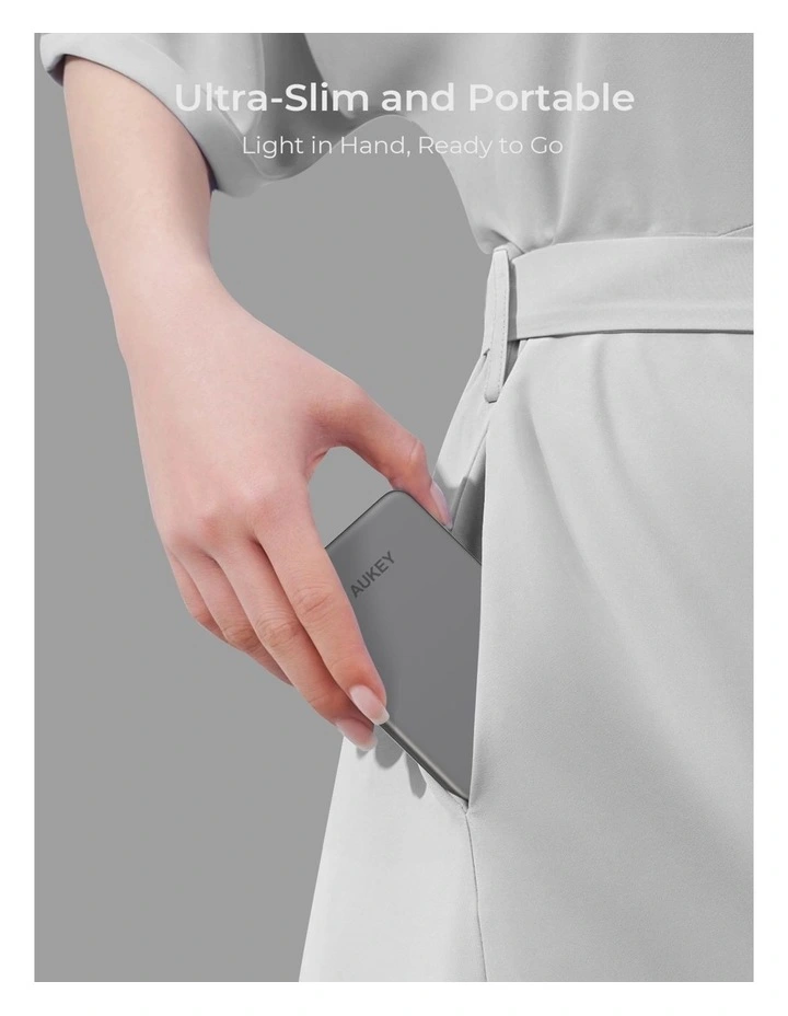 AUKEY PB-MS07 MagFusion M Qi2 5000mAh Magnetic Wireless Power Bank image 6