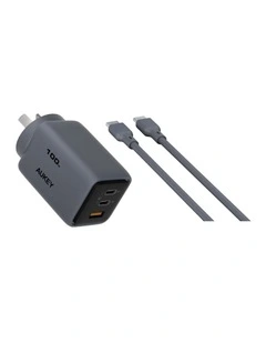 AUKEY PA-C5 Comet 100W PD GaN Wall Charger with 1.8m USB-C to C Cable