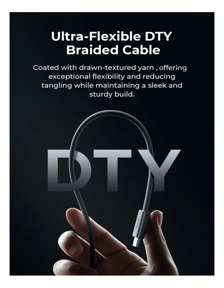 AUKEY CB-DCC061 Circlet Blink 1m 60W DTY Braided USB-C to C Cable image 2