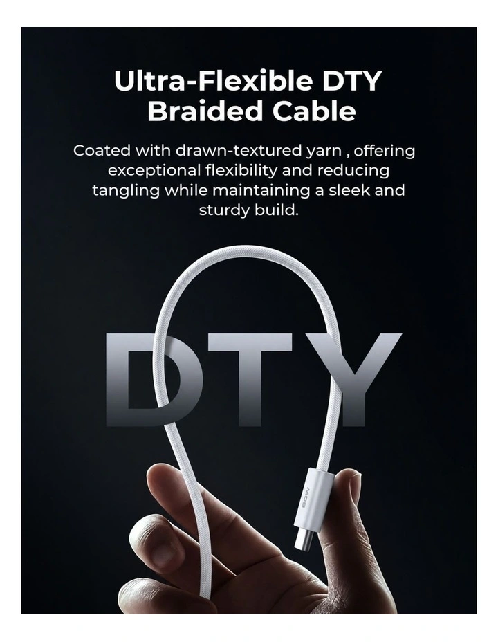 AUKEY CB-DCC061 Circlet Blink 1m 60W DTY Braided USB-C to C Cable image 2