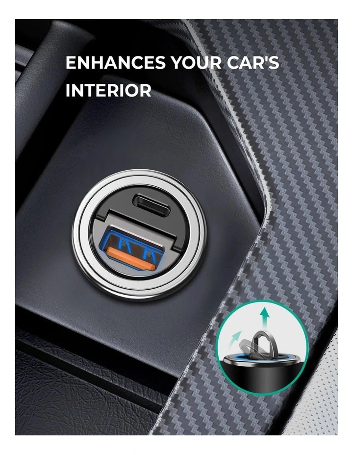 AUKEY CC-A3 Nano Car Charger Dual port 30W image 2