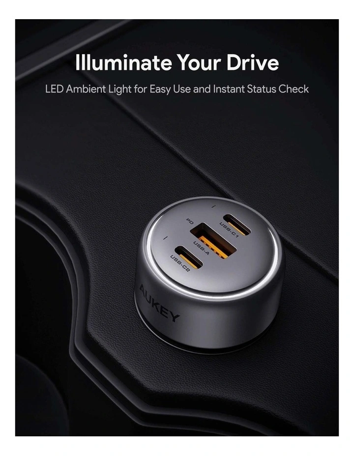 AUKEY Pathfinder Mix 3 CC-P1 66W 3-Port Fast Car Charger image 6