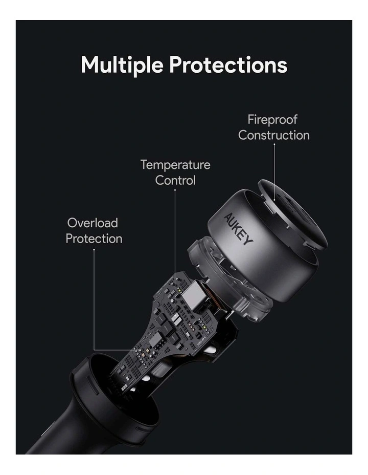 AUKEY Pathfinder Mix 3 CC-P1 66W 3-Port Fast Car Charger image 7