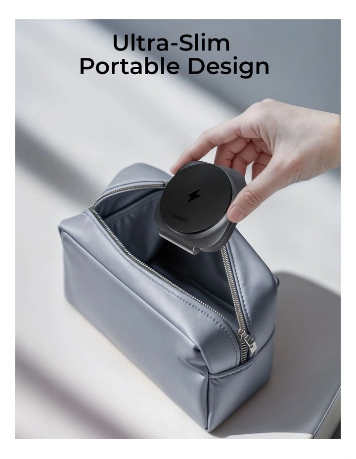 AUKEY MagFusion L LC-MC211 Qi2 Foldable 2-in-1 Magnetic Wireless Charger image 2
