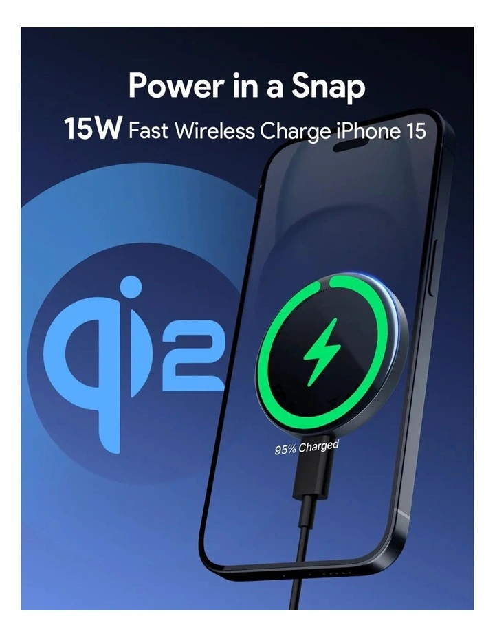 AUKEY LC-MC10 MagFusion Aura Wireless Charger 15W Qi2 image 2