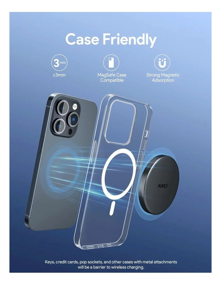 AUKEY LC-MC10 MagFusion Aura Wireless Charger 15W Qi2 image 6