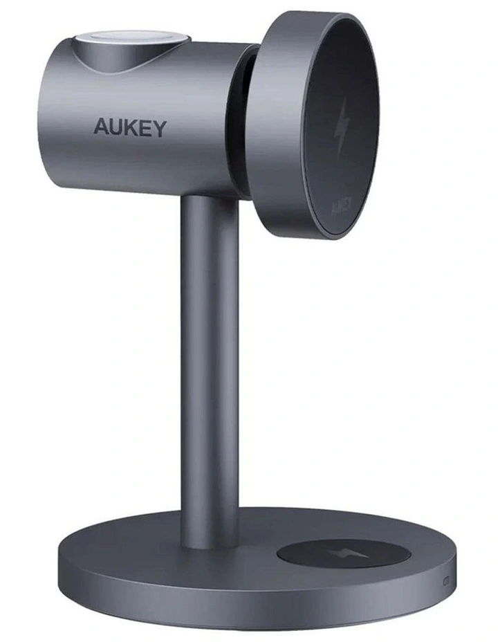 AUKEY LC-MC311 MagFusion 3-in-1 Qi2 Magnetic Fast Wireless Charging Station image 1