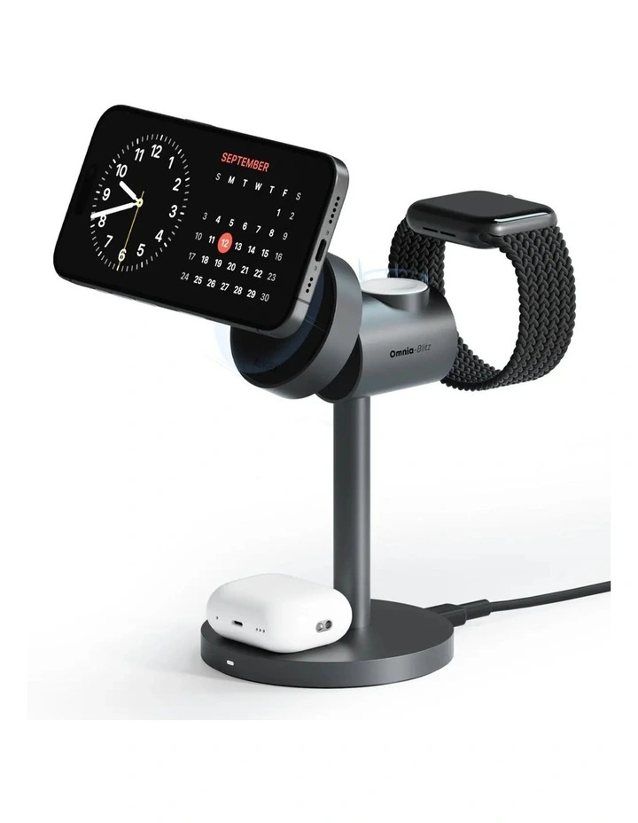 AUKEY LC-MC311 MagFusion 3-in-1 Qi2 Magnetic Fast Wireless Charging Station image 4
