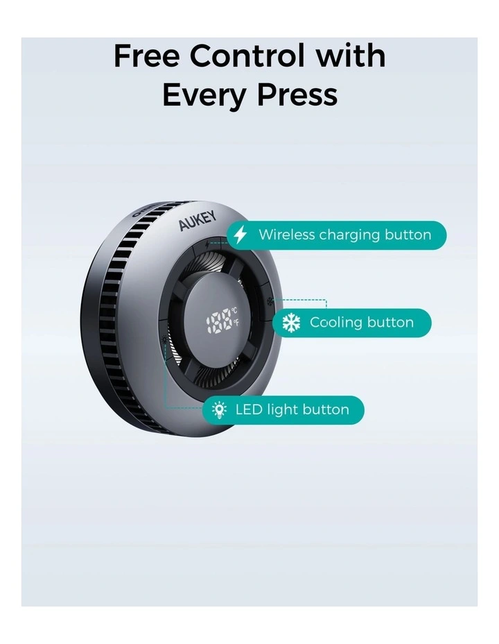 AUKEY LC-G10 MagFusion GameFrost Qi2 Active Cooling Wireless Charger image 4