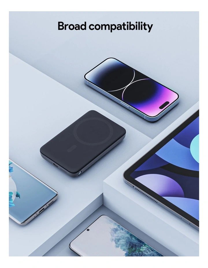 AUKEY PBMS05 MagFusion 6700mAh Qi2 Magnetic Wireless Charging Power Bank image 6