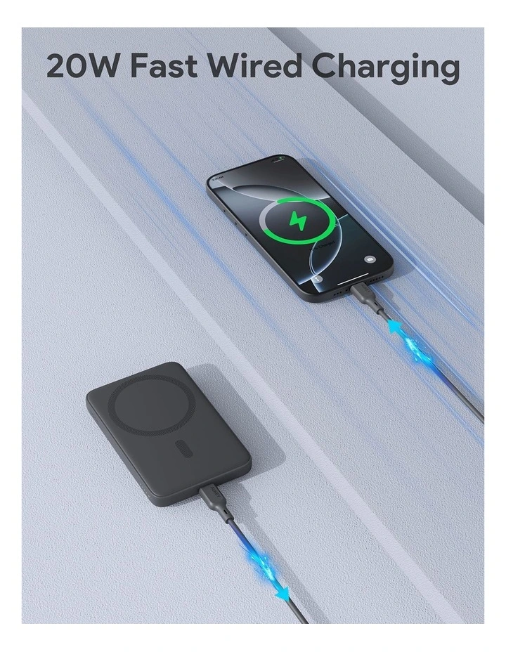 AUKEY PB-MS03 MagFusion Slim Magnetic Wireless Charging Power Bank 5000 mAh image 5