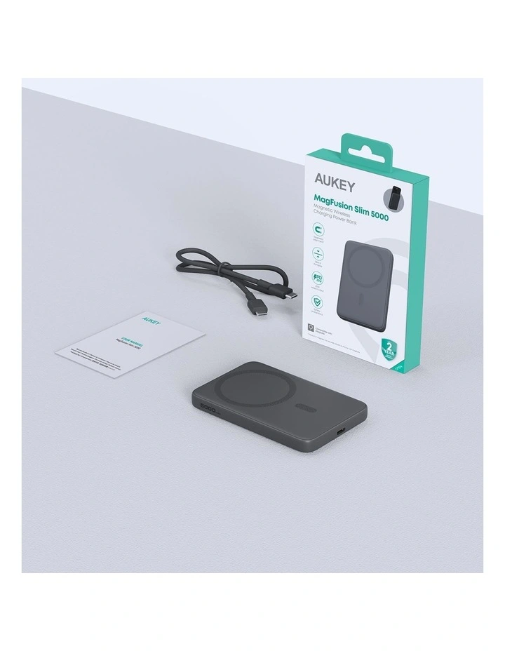 AUKEY PB-MS03 MagFusion Slim Magnetic Wireless Charging Power Bank 5000 mAh image 7