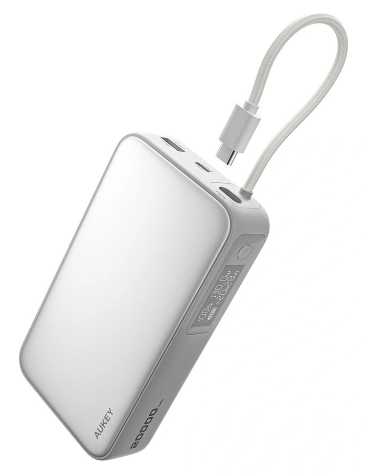 AUKEY Spark Sling 20,000mAh 130W Power Bank w/ Built-In USB-C Cable PB-Y48 image 1