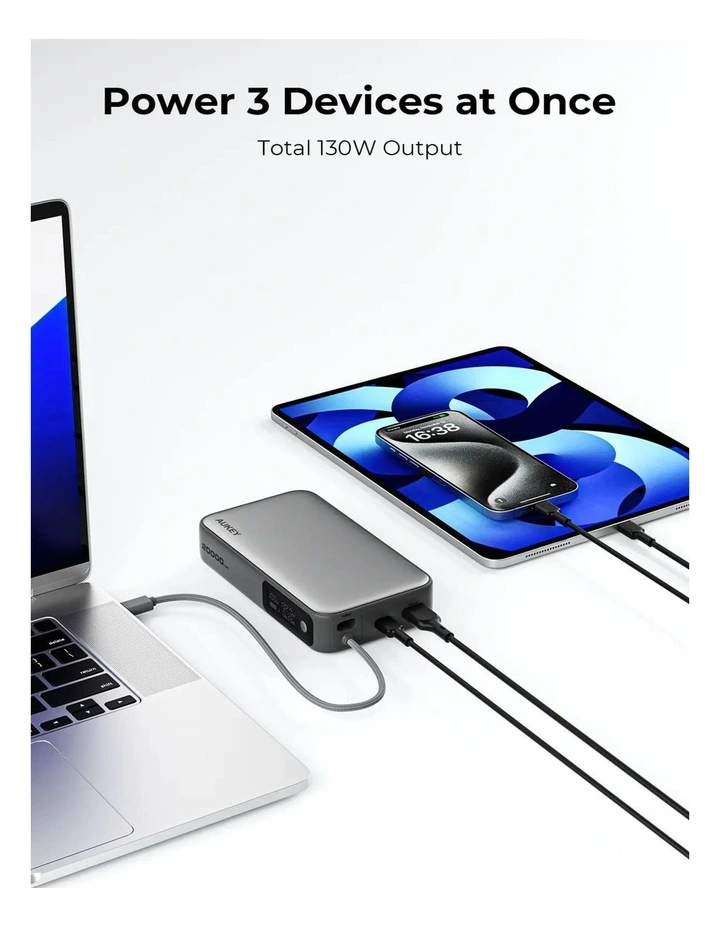 AUKEY PB-Y48 Spark Sling 20000 Power Bank with Built in USB-C Cable image 4