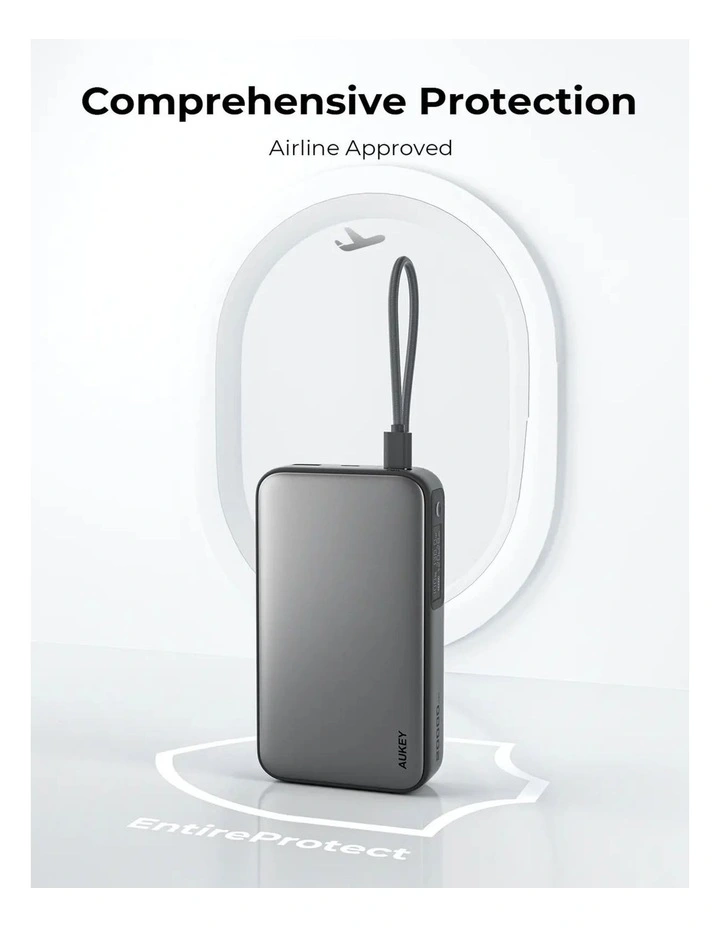 AUKEY PB-Y48 Spark Sling 20000 Power Bank with Built in USB-C Cable image 6