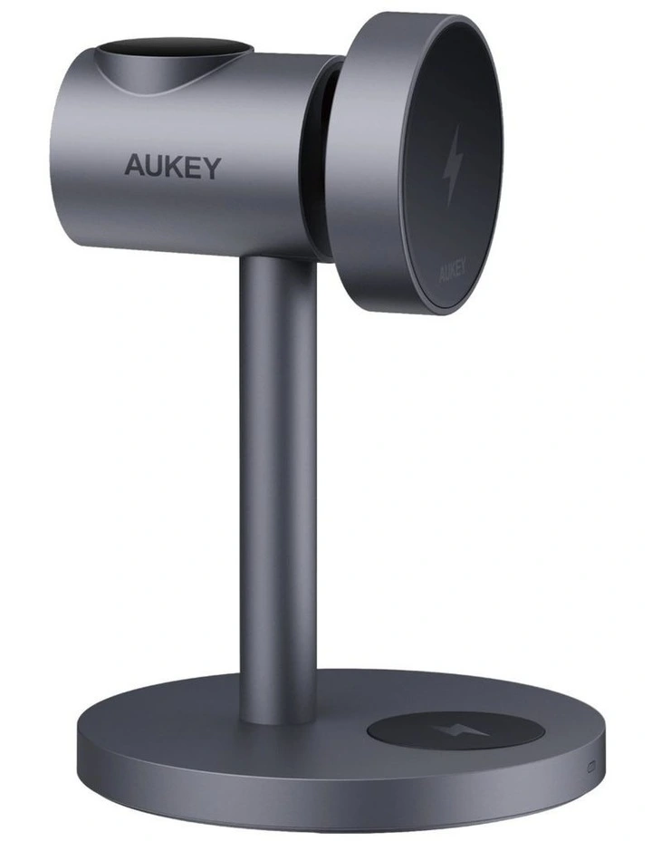 AUKEY LC-MC311G MagFusion 3-in-1 Qi2 Magnetic Fast Wireless Charging Station for Samsung. image 1