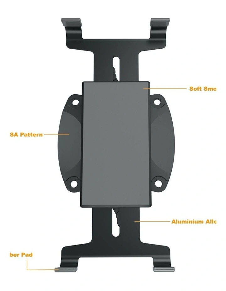 Black VESA Tablet Clamp Mount For Monitor Arms With Secure Adjustable Grip image 2