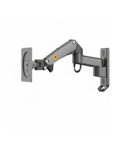 Gunmetal Grey Wall Mounted Gas Strut Monitor Arm For Smooth Ergonomic Screen Positioning