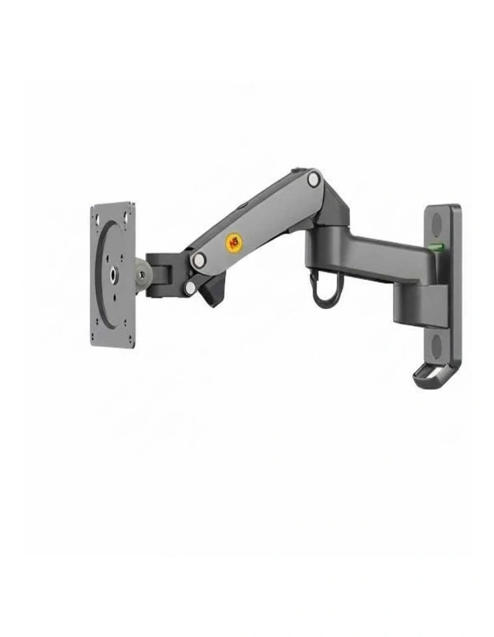 Gunmetal Grey Wall Mounted Gas Strut Monitor Arm For Smooth Ergonomic Screen Positioning image 1