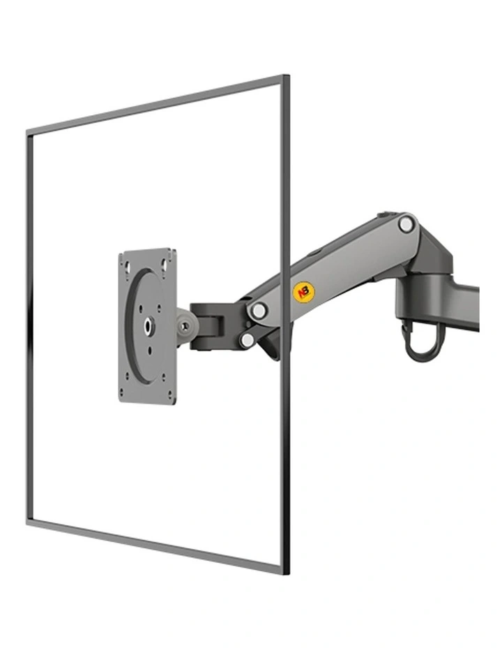 Gunmetal Grey Wall Mounted Gas Strut Monitor Arm For Smooth Ergonomic Screen Positioning image 3