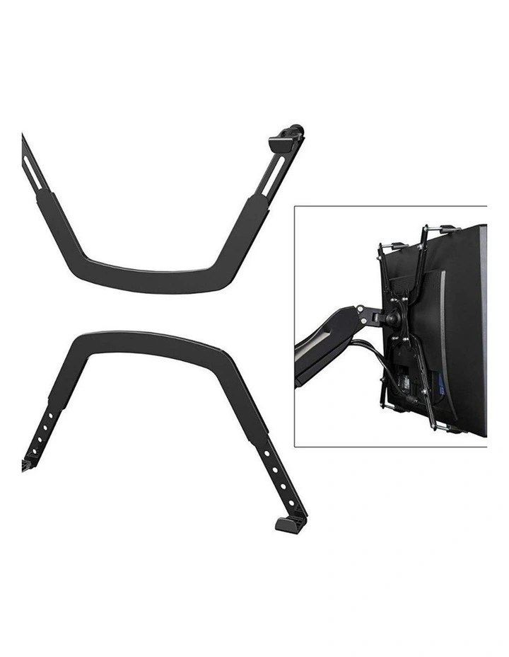 Black Non VESA Monitor Adapter Plate With Slim Low Profile Steel Design image 2