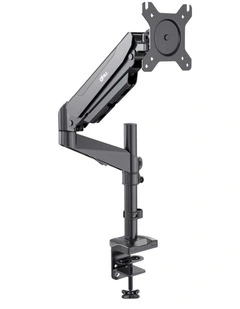 Black Gas Spring Monitor Mount With Full Motion Adjustment And Strong Stable Aluminium Construction