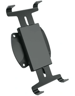 Black Universal Tablet Clamp Mount Compatible With Vesa Monitor Arms For Secure Device Holding