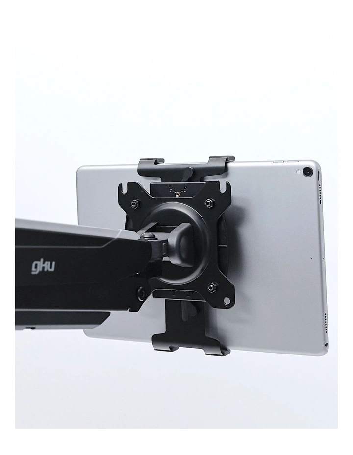 Black Universal Tablet Clamp Mount Compatible With Vesa Monitor Arms For Secure Device Holding image 7