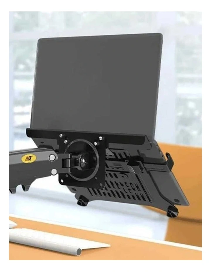 Black Universal Laptop Tray For VESA Monitor Mounts With Ventilation Design image 6