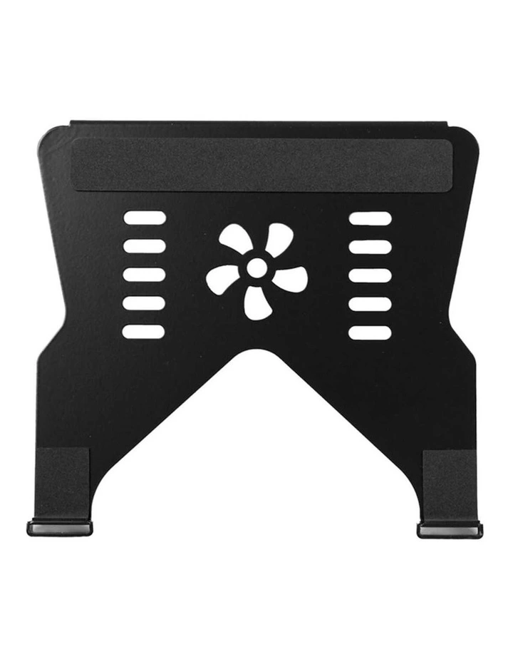 Black Laptop Holder Shelf For Gas Strut Monitor Mount With Secure Clamps image 1