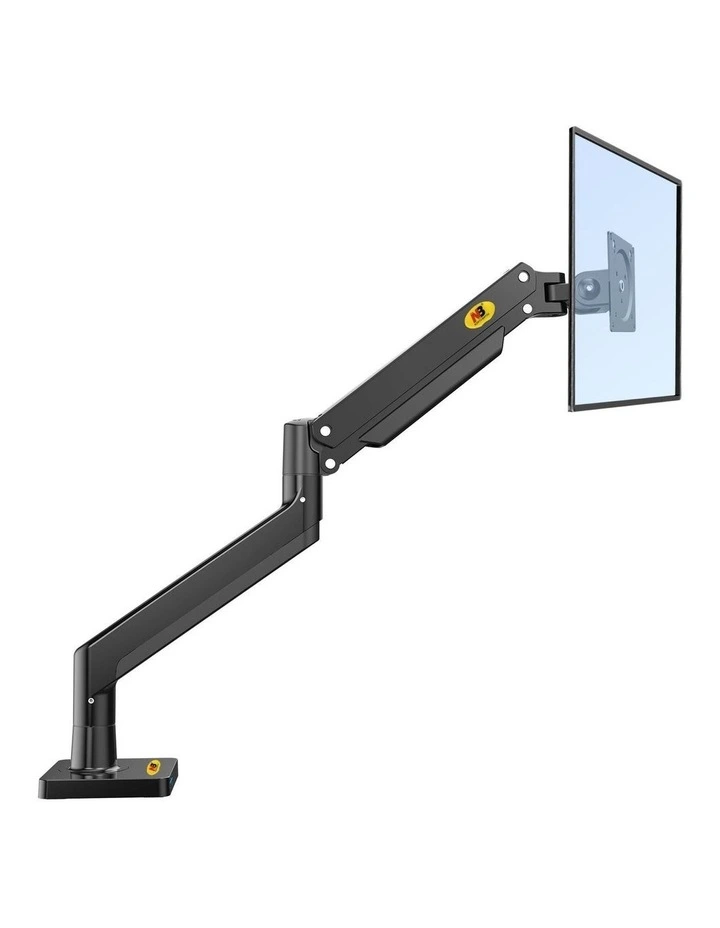 Black Gas Spring Monitor Arm Desk Mount With Full Motion Adjustment And Cable Management image 4