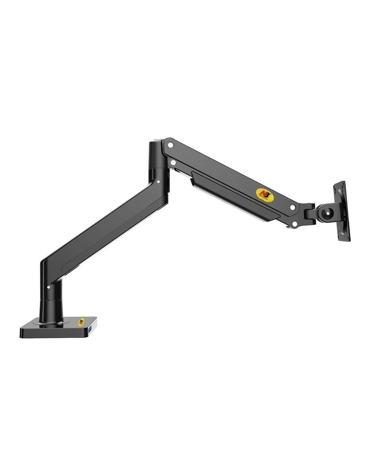 Black Gas Spring Monitor Arm Desk Mount With Full Motion Adjustment And Cable Management image 5