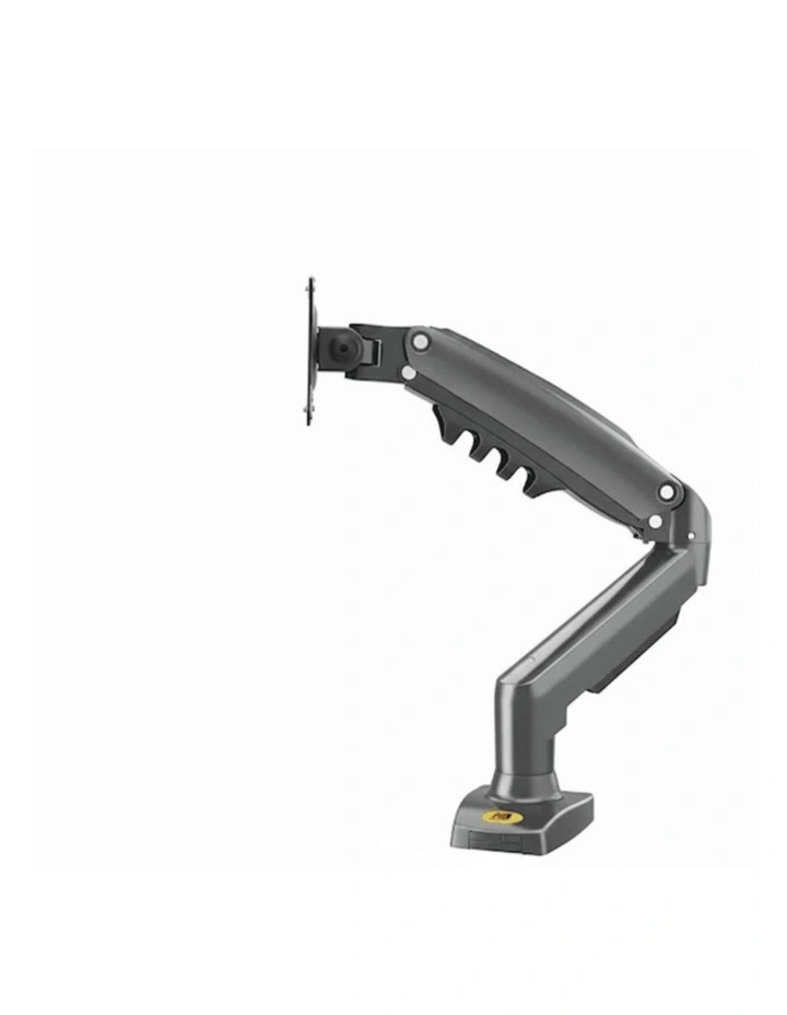 Gunmetal Grey Dual Screen Gas Strut Monitor Arm For Professional Desktop Workstations image 1