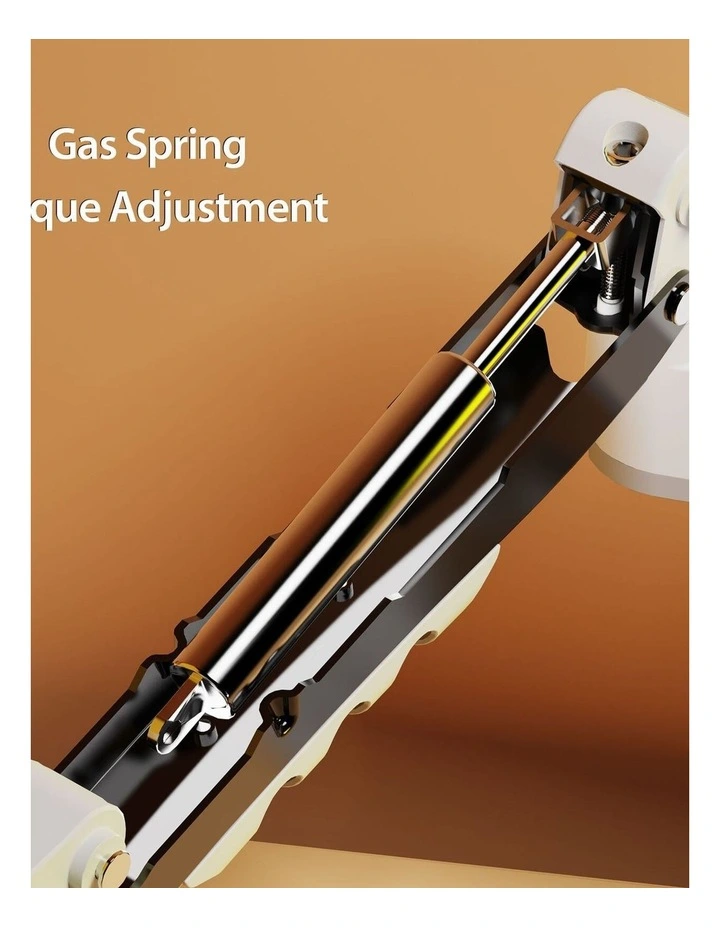 White Adjustable Monitor Arm For Desk Mounting With Full Motion Support image 5