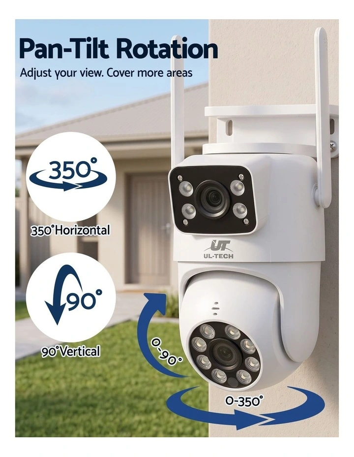 UL-Tech 2.5K 4MP Dual Lens Security Camera, Pan Tilt Auto-Tracking Color Night Vision image 6