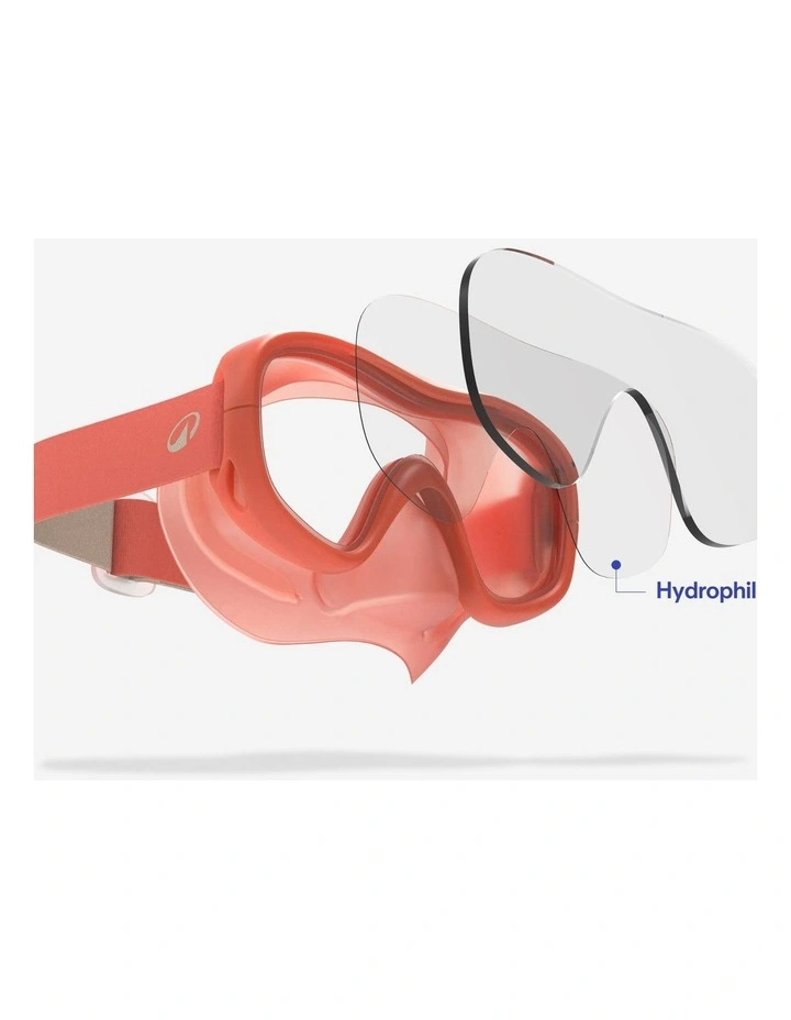 Decathlon - Diving ANTI-FOG mask, 100 Mono Comfort Pink orange image 4