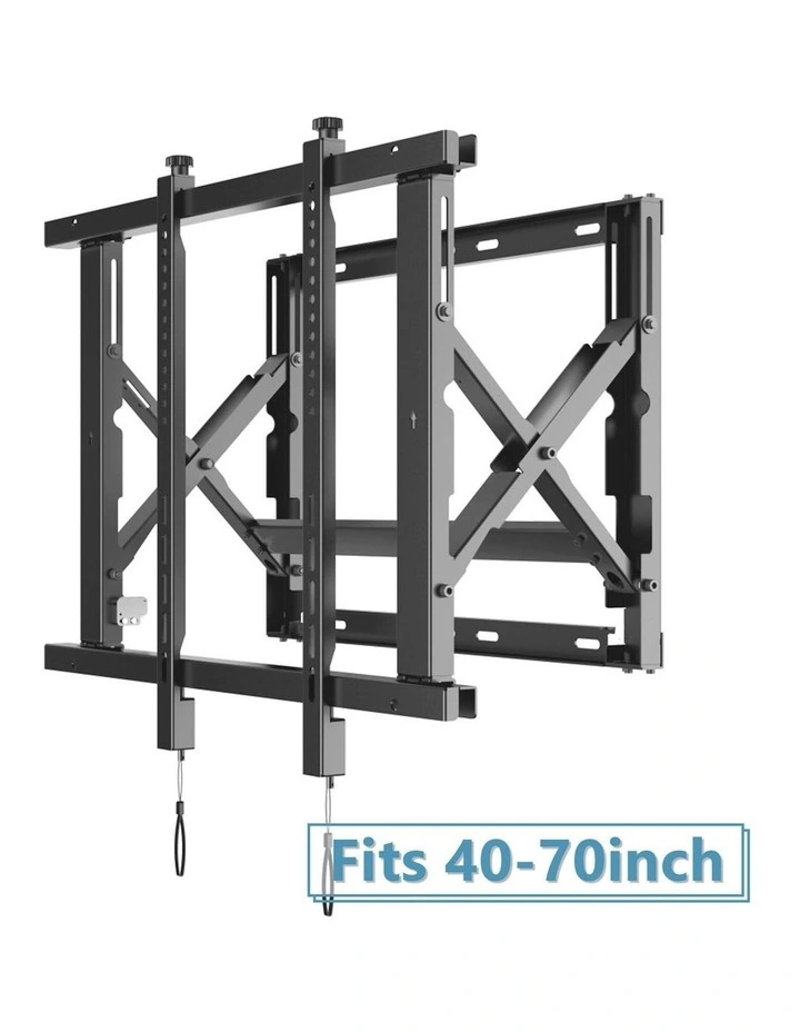 Black Pop Out Video Wall Mount Bracket With Alignment Adjustment For Professional Displays image 2