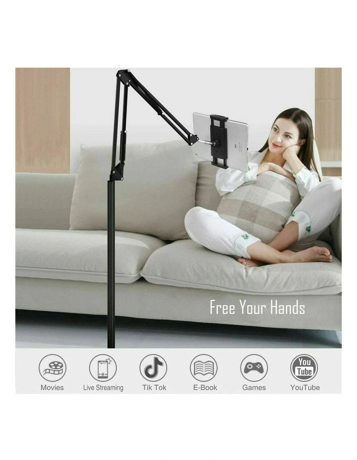 Portable Tripod Phone Tablet Mount with 360 Clamp and Flexible Arms for Video, Streaming image 4