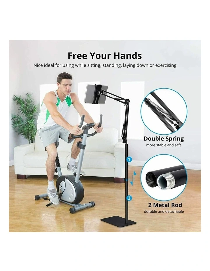 Portable Tripod Phone Tablet Mount with 360 Clamp and Flexible Arms for Video, Streaming image 5