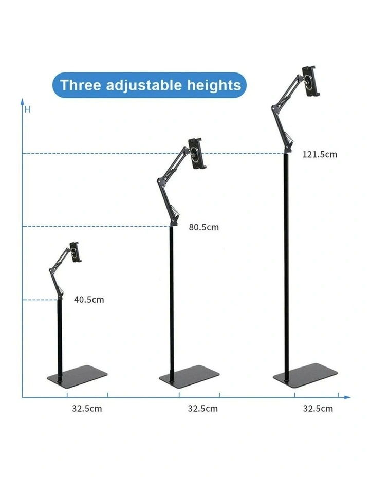Portable Tripod Phone Tablet Mount with 360 Clamp and Flexible Arms for Video, Streaming image 7