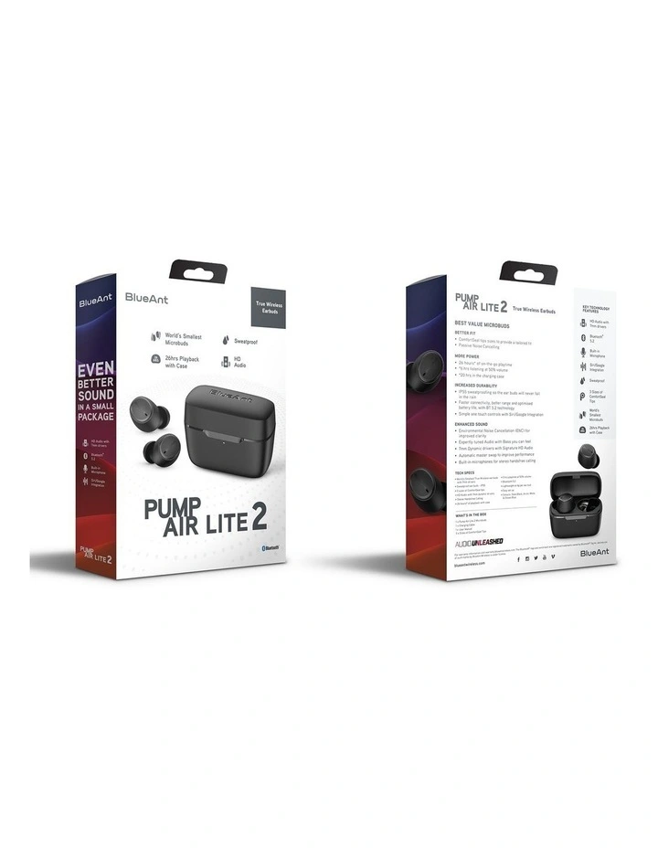 BlueAnt Pump Air Lite 2 Earbuds Black image 6