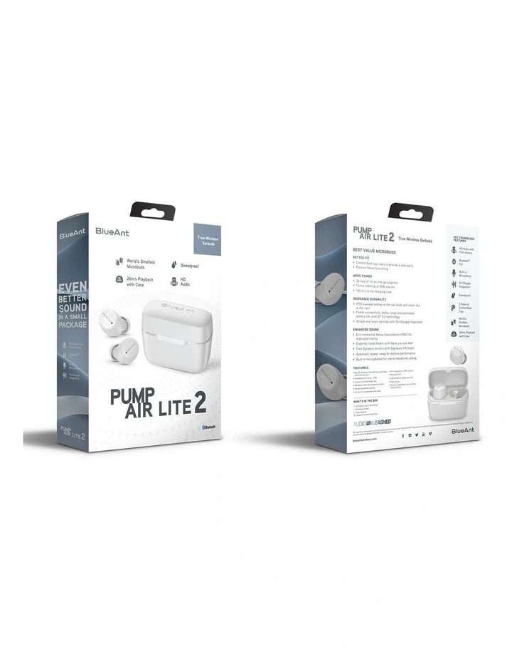 BlueAnt Pump Air Lite 2 Earbuds White image 6