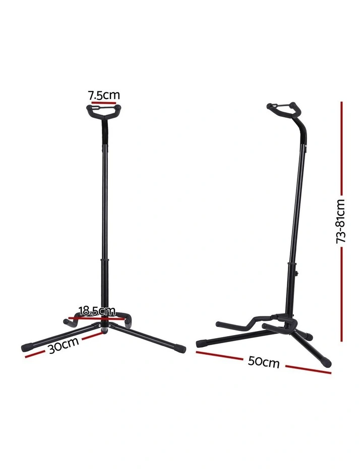 Alpha Iron Adjustable Guitar Stand Folding Instrument Holder Acoustic Bass Rack Black image 2