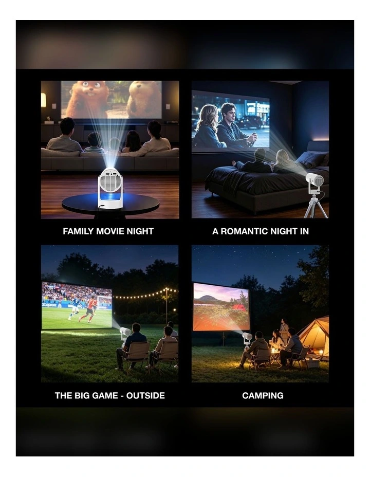 Laser Full HD Smart Portable Projector with 100 Inch Screen PJ-TUFA1CW-353 image 7