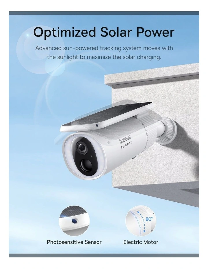 Baseus S1 2K Outdoor Security Camera With Automatic Solar Tracking image 2