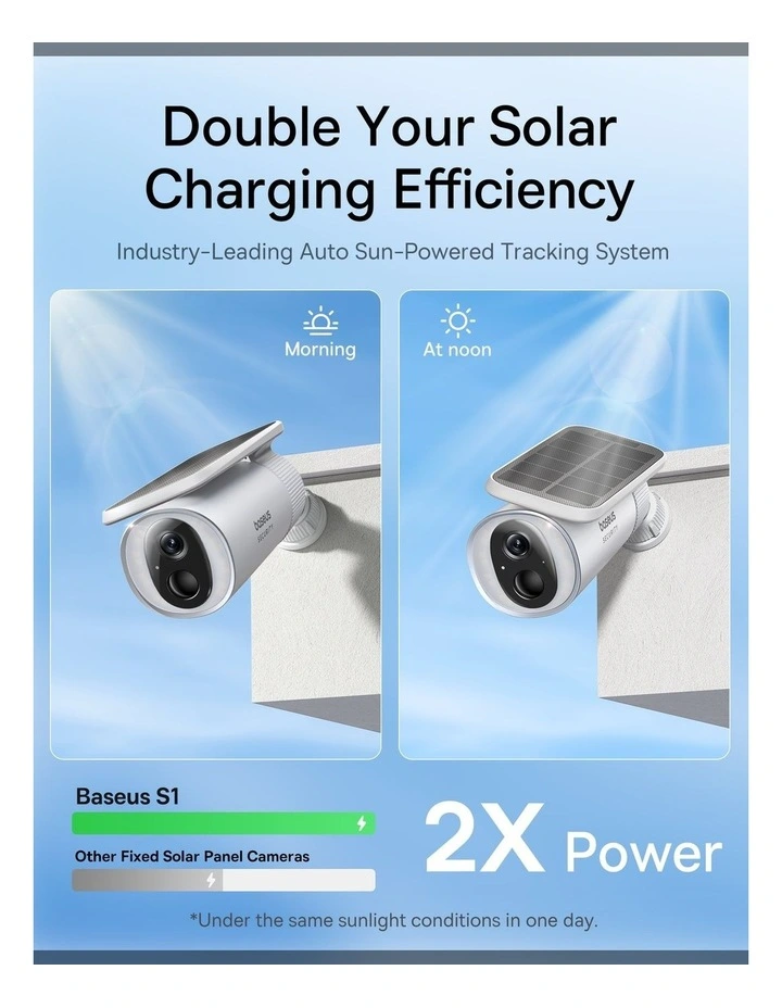 Baseus S1 2K Outdoor Security Camera With Automatic Solar Tracking image 3