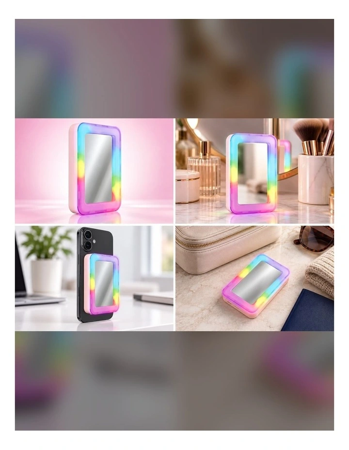 Laser 5000mAh Magnetic Wireless Power Bank with Mirror PB-5MLEDM-208 image 2